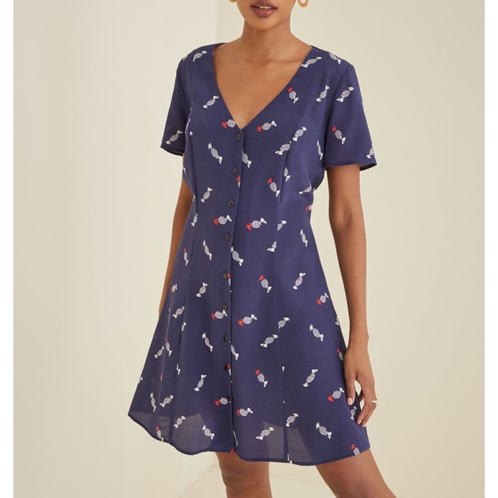 Amour Vert candy print dress with ties